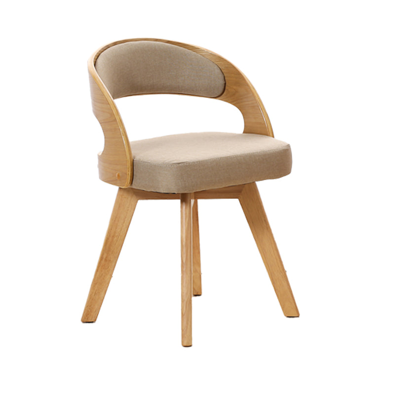 Sillas de comedor de madera de estilo moderno, respaldo abierto, silla lateral para cocina