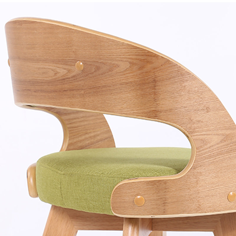 Sillas de comedor de madera de estilo moderno, respaldo abierto, silla lateral para cocina