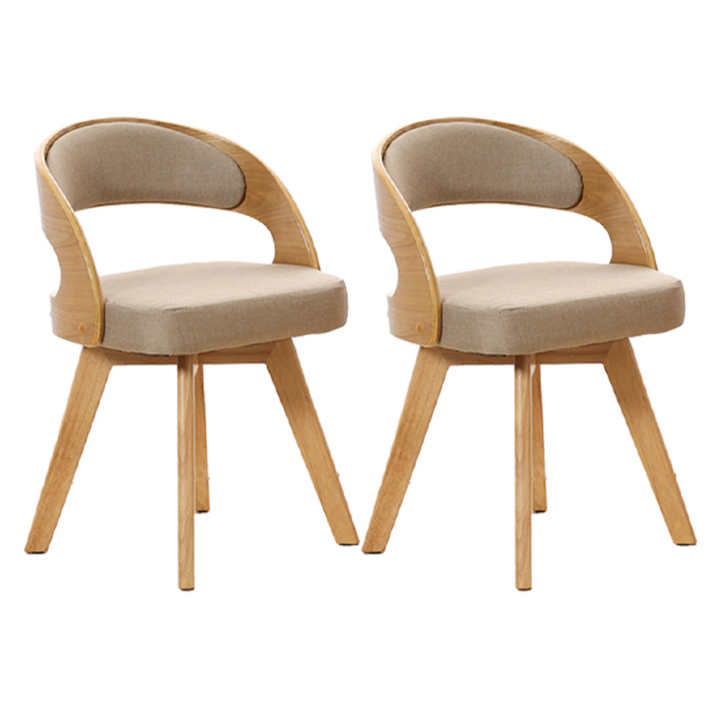 Sillas de comedor de madera de estilo moderno, respaldo abierto, silla lateral para cocina