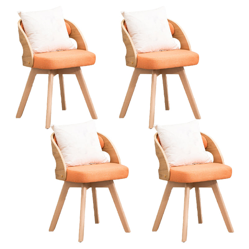 Sillas de comedor de madera de estilo moderno, respaldo abierto, silla lateral para cocina