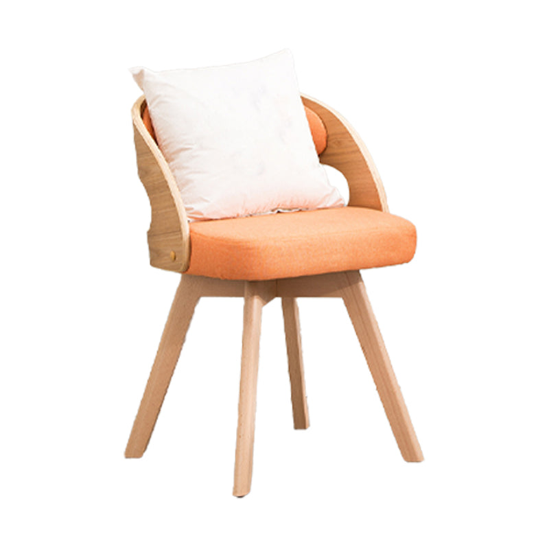Sillas de comedor de madera de estilo moderno, respaldo abierto, silla lateral para cocina