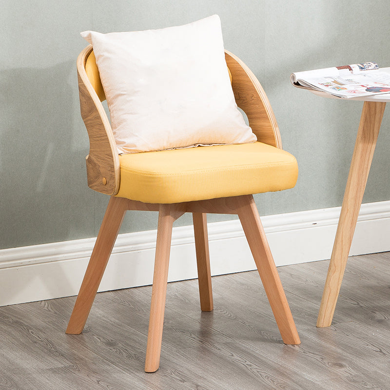 Sillas de comedor de madera de estilo moderno, respaldo abierto, silla lateral para cocina