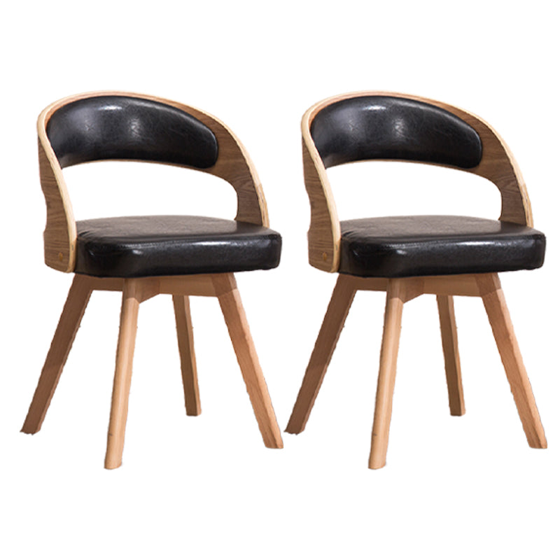 Sillas de comedor de madera de estilo moderno, respaldo abierto, silla lateral para cocina
