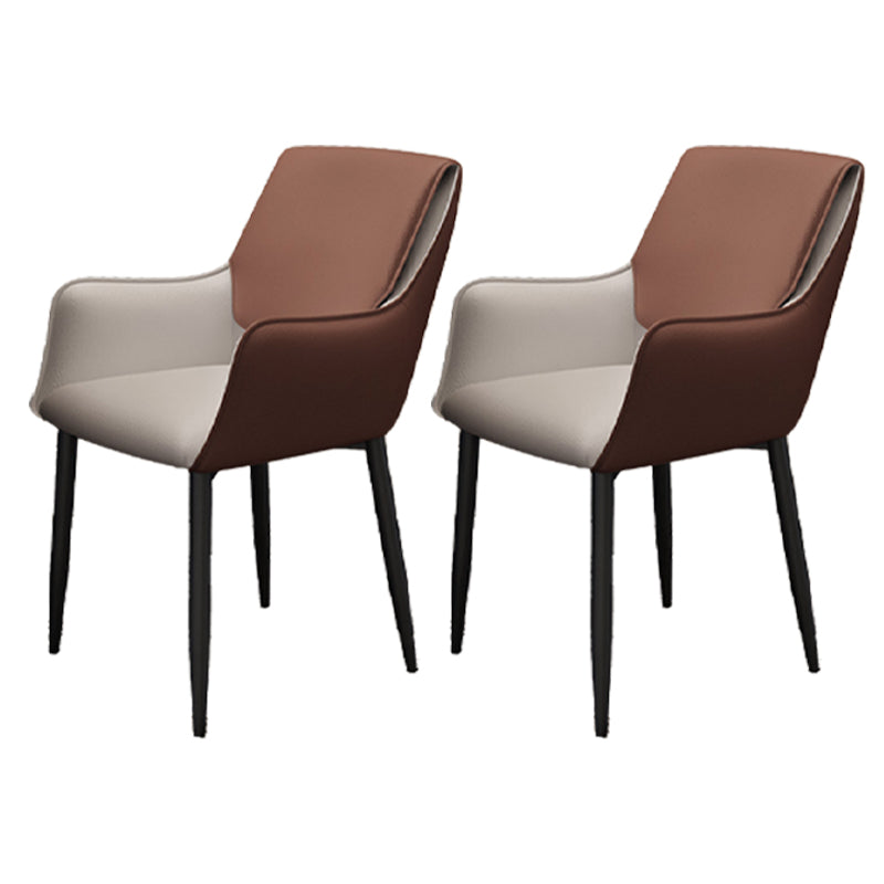 Fauteuil de maison scandinave, dossier solide, chaise de salle à manger rembourrée en métal