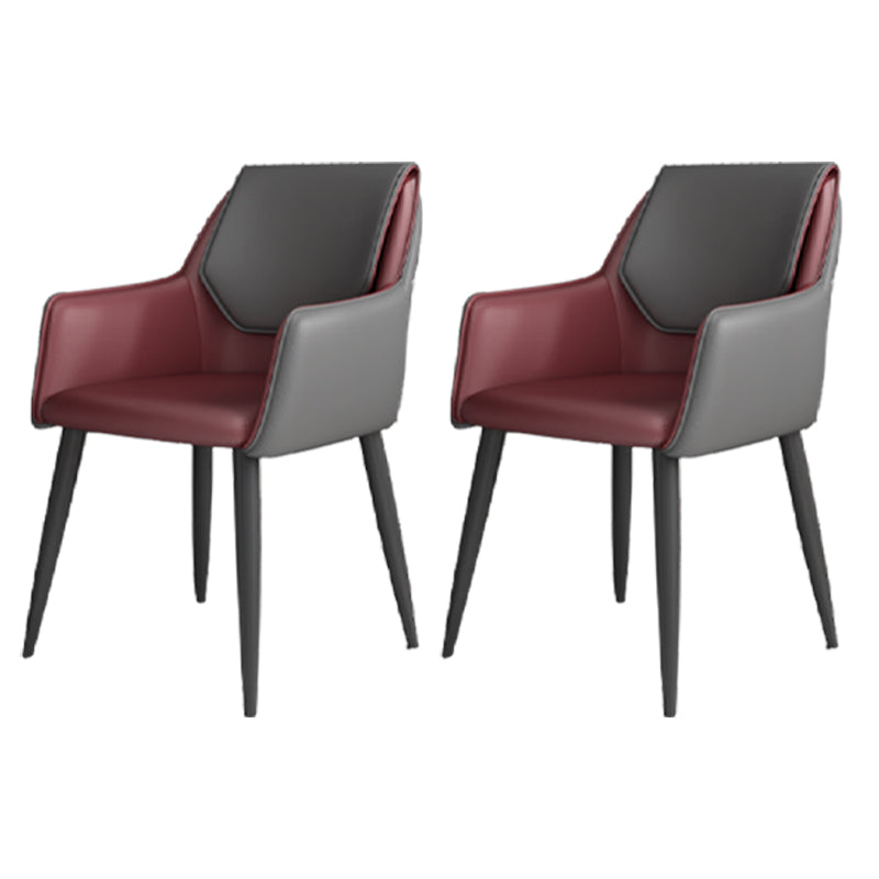 Fauteuil de maison scandinave, dossier solide, chaise de salle à manger rembourrée en métal