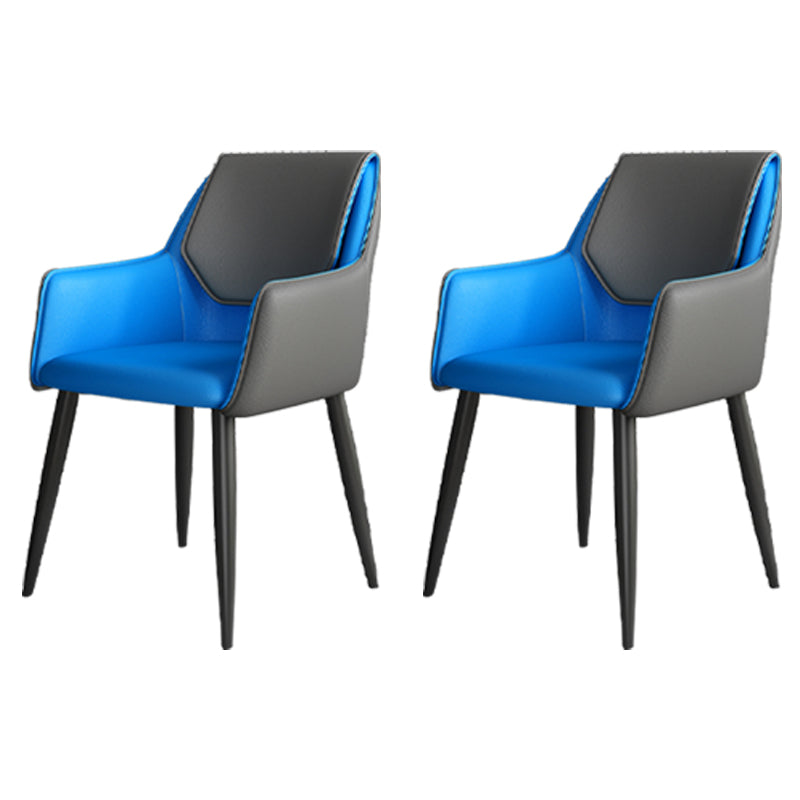 Fauteuil de maison scandinave, dossier solide, chaise de salle à manger rembourrée en métal