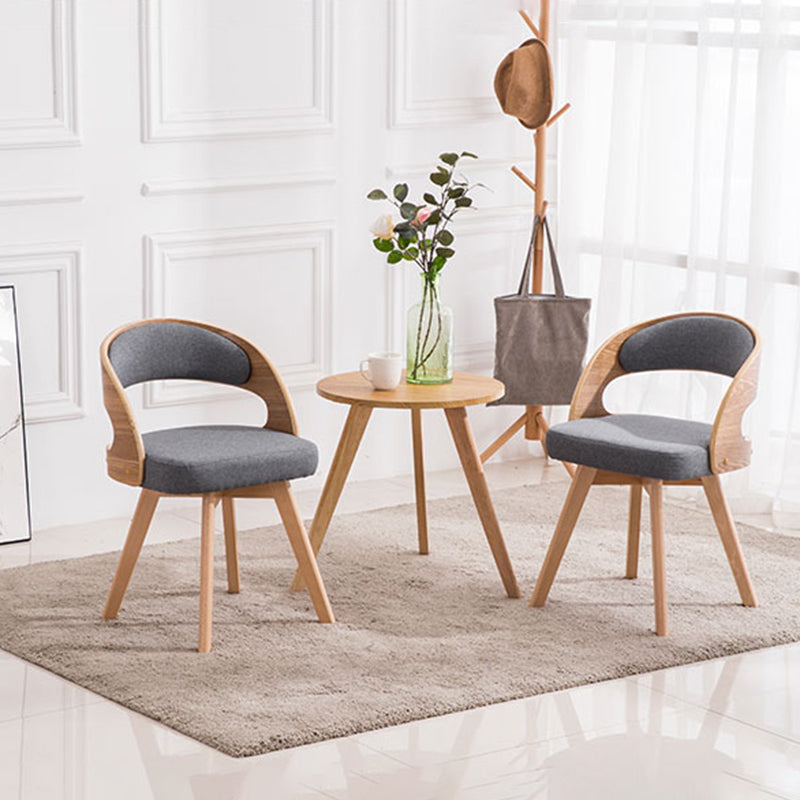 Silla de comedor de madera de estilo moderno, respaldo abierto, sillas laterales para cocina