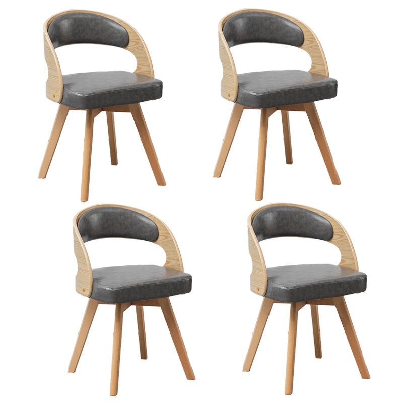 Silla de comedor de madera de estilo moderno, respaldo abierto, sillas laterales para cocina