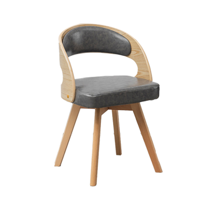 Silla de comedor de madera de estilo moderno, respaldo abierto, sillas laterales para cocina