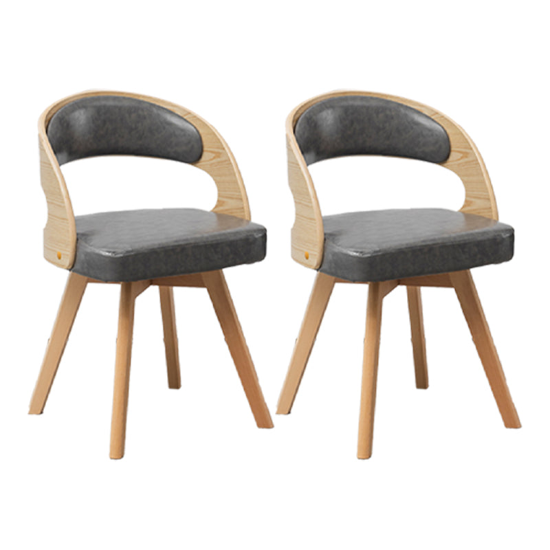 Silla de comedor de madera de estilo moderno, respaldo abierto, sillas laterales para cocina