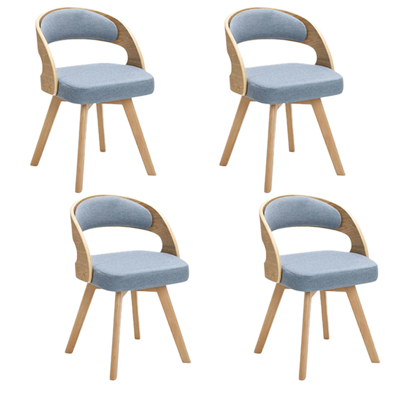 Silla de comedor de madera de estilo moderno, respaldo abierto, sillas laterales para cocina