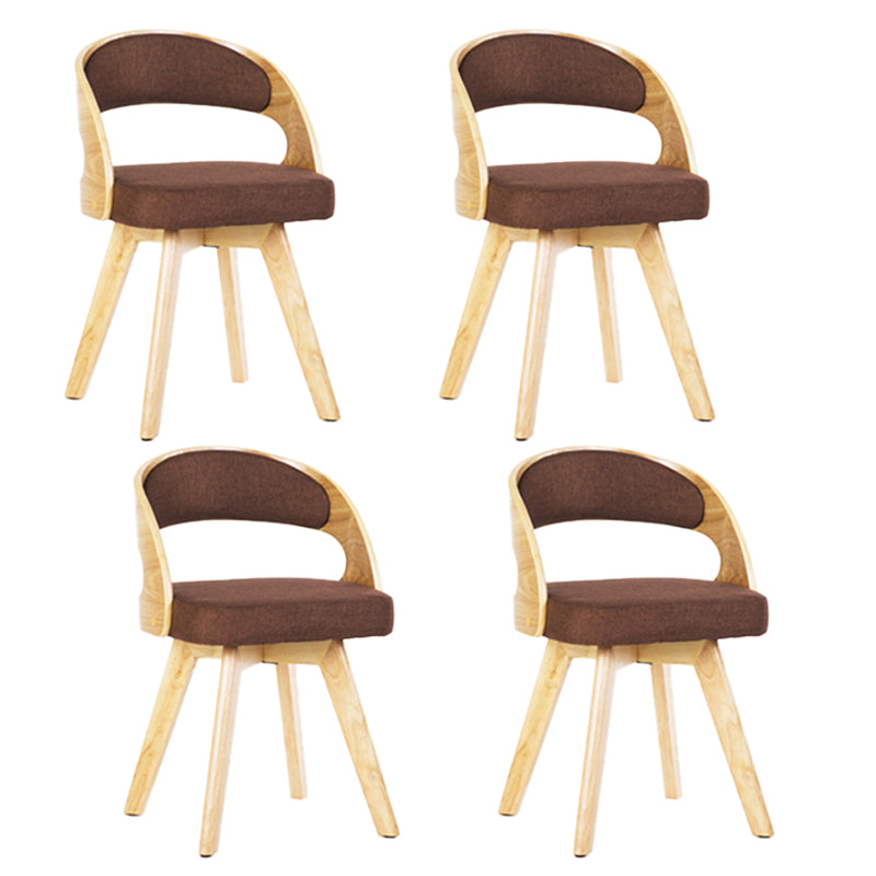 Silla de comedor de madera de estilo moderno, respaldo abierto, sillas laterales para cocina