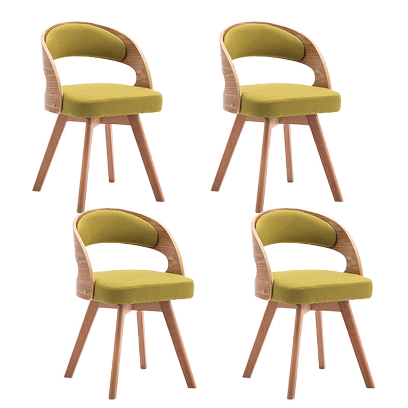 Silla de comedor de madera de estilo moderno, respaldo abierto, sillas laterales para cocina