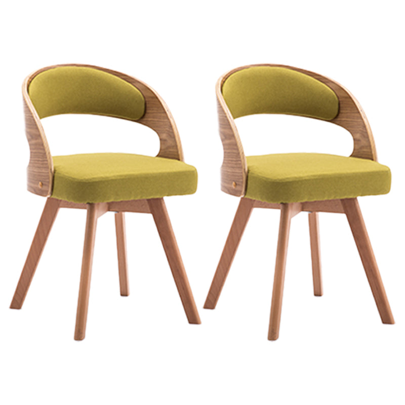Silla de comedor de madera de estilo moderno, respaldo abierto, sillas laterales para cocina