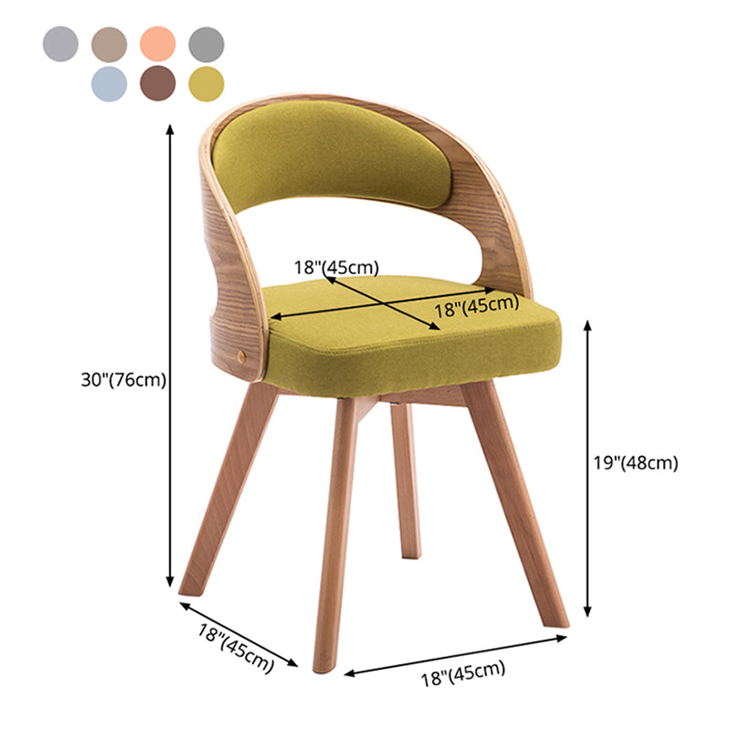 Silla de comedor de madera de estilo moderno, respaldo abierto, sillas laterales para cocina