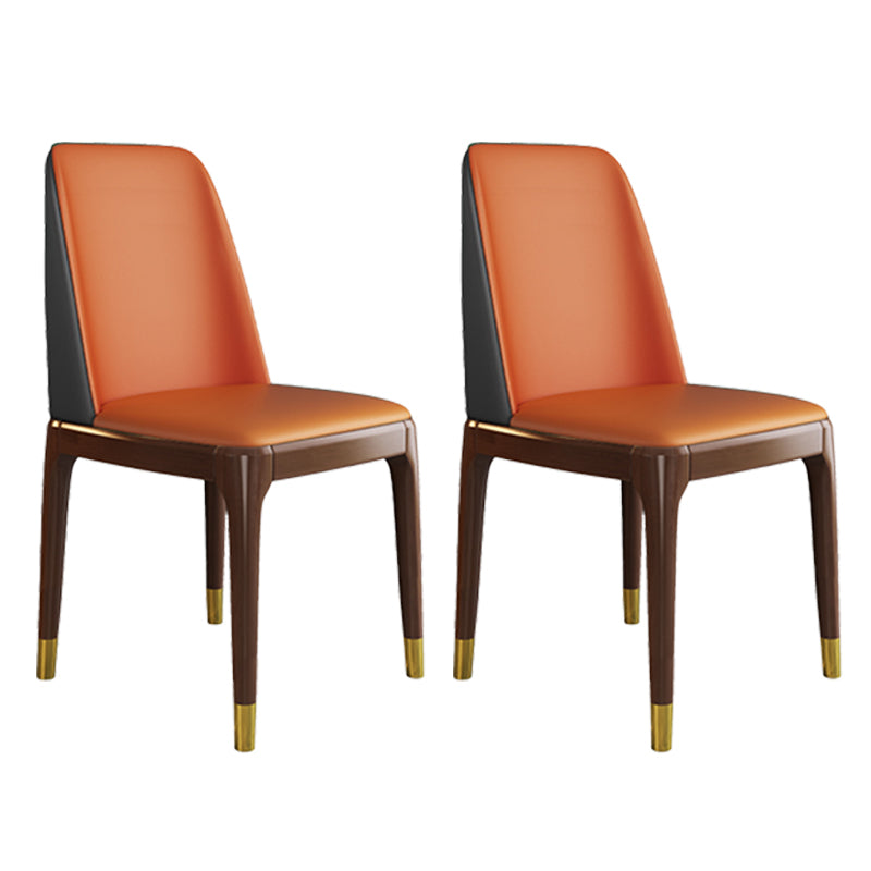 Silla de comedor de madera de estilo escandinavo Silla de comedor con respaldo sólido sin brazos