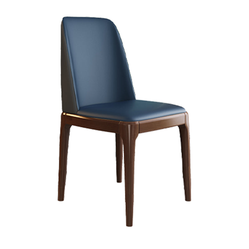 Silla de comedor de madera de estilo escandinavo Silla de comedor con respaldo sólido sin brazos