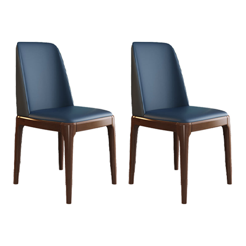 Silla de comedor de madera de estilo escandinavo Silla de comedor con respaldo sólido sin brazos