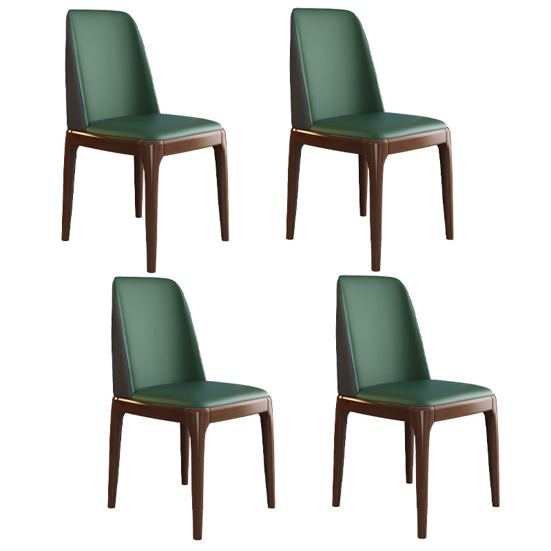 Silla de comedor de madera de estilo escandinavo Silla de comedor con respaldo sólido sin brazos