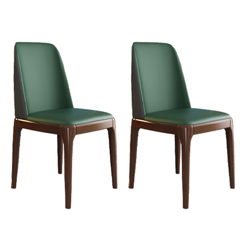 Silla de comedor de madera de estilo escandinavo Silla de comedor con respaldo sólido sin brazos