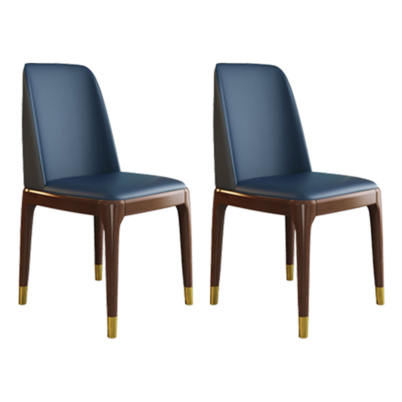 Silla de comedor de madera de estilo escandinavo Silla de comedor con respaldo sólido sin brazos