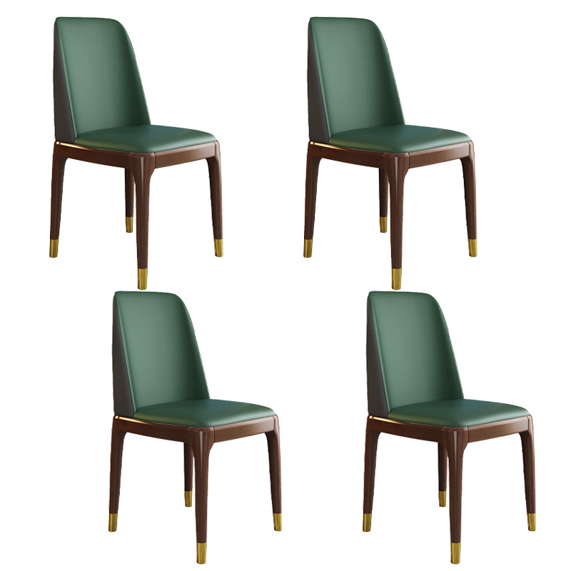 Silla de comedor de madera de estilo escandinavo Silla de comedor con respaldo sólido sin brazos