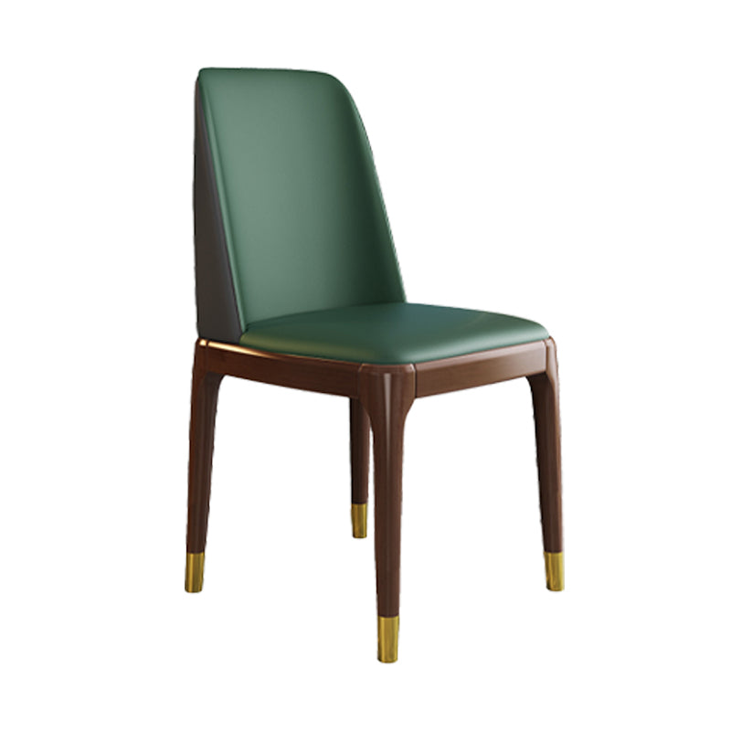 Silla de comedor de madera de estilo escandinavo Silla de comedor con respaldo sólido sin brazos