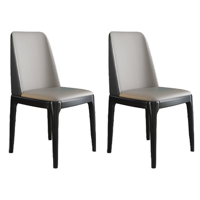 Silla de comedor de madera de estilo escandinavo Silla de comedor con respaldo sólido sin brazos
