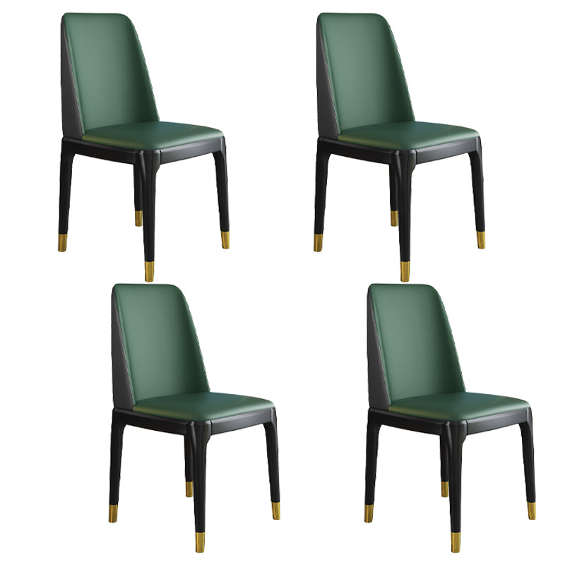 Silla de comedor de madera de estilo escandinavo Silla de comedor con respaldo sólido sin brazos
