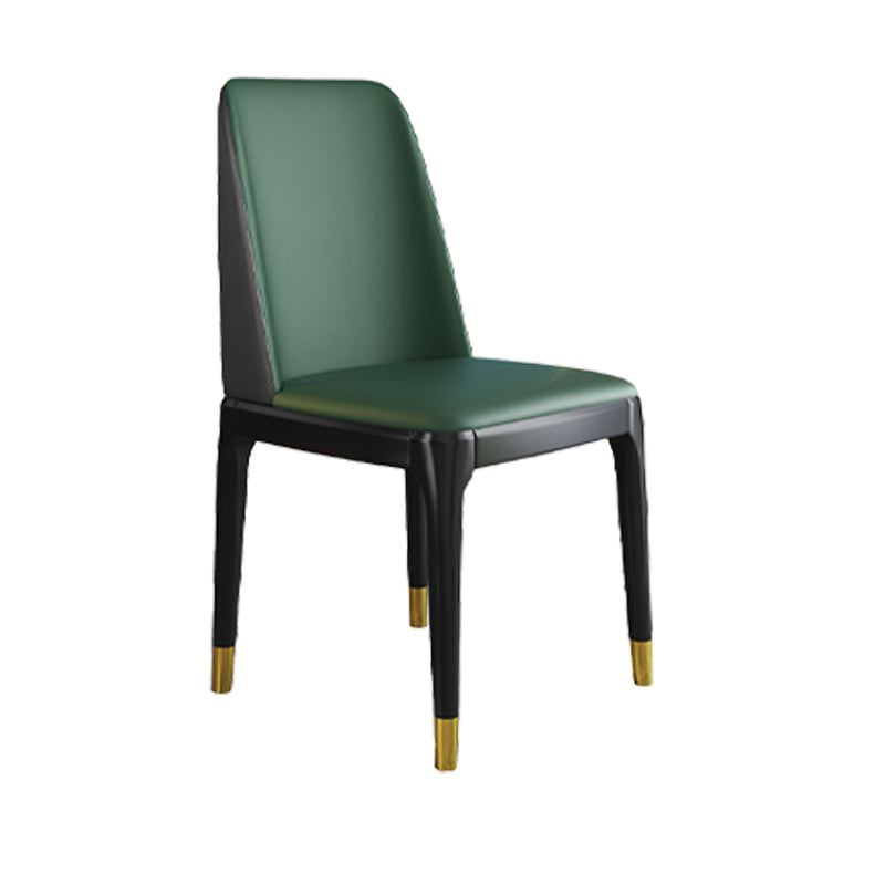 Silla de comedor de madera de estilo escandinavo Silla de comedor con respaldo sólido sin brazos