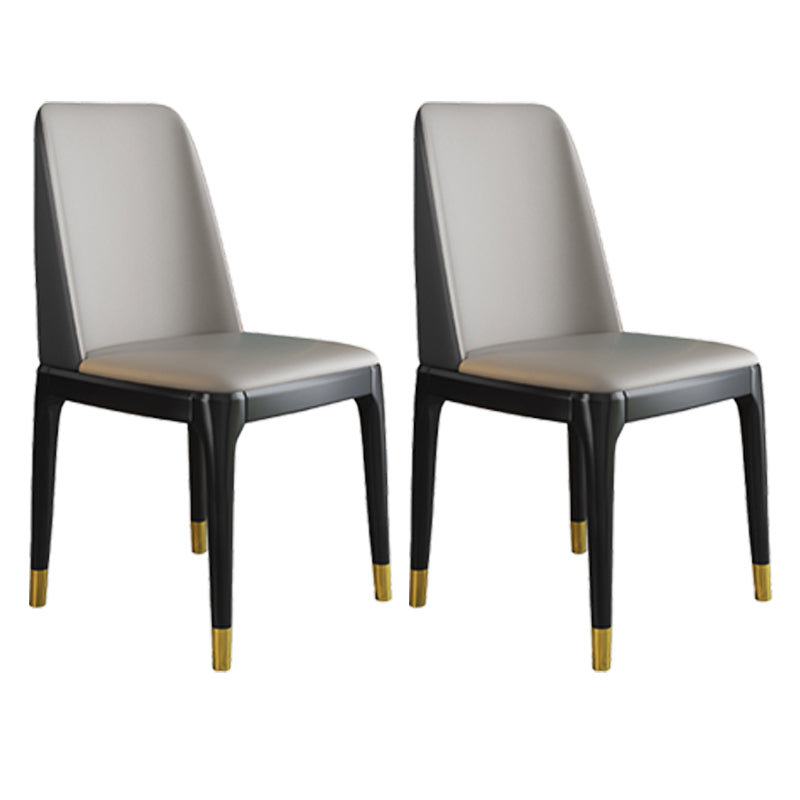Silla de comedor de madera de estilo escandinavo Silla de comedor con respaldo sólido sin brazos