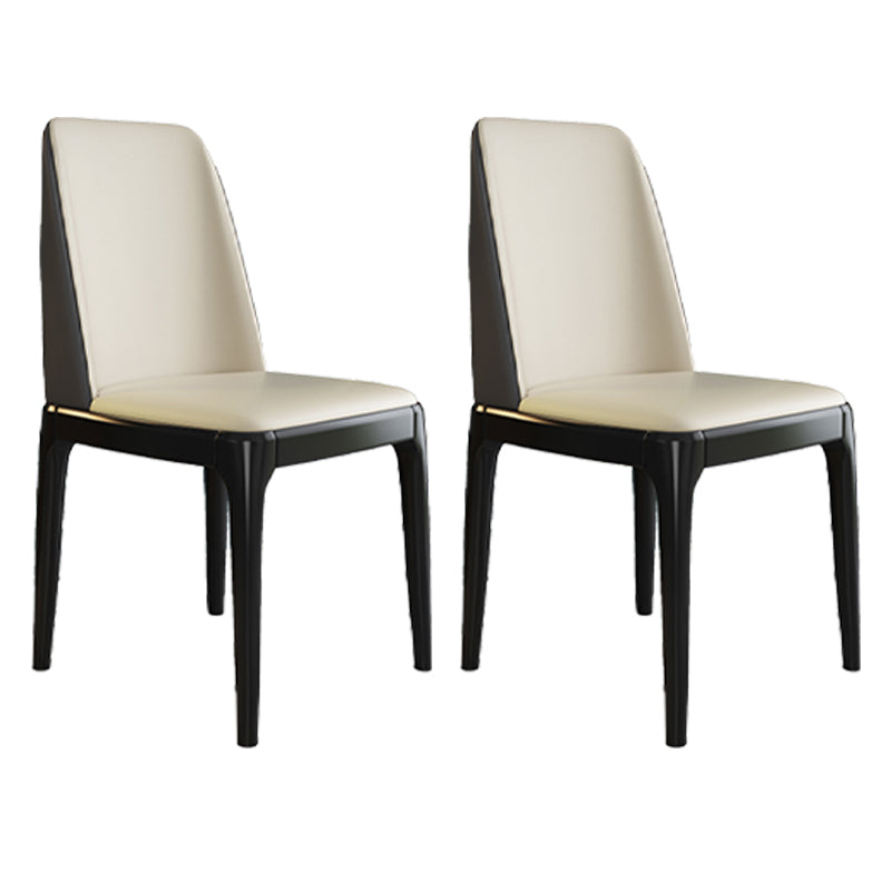 Silla de comedor de madera de estilo escandinavo Silla de comedor con respaldo sólido sin brazos