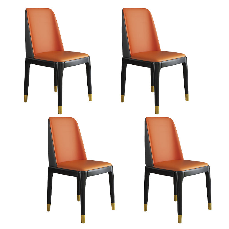 Silla de comedor de madera de estilo escandinavo Silla de comedor con respaldo sólido sin brazos