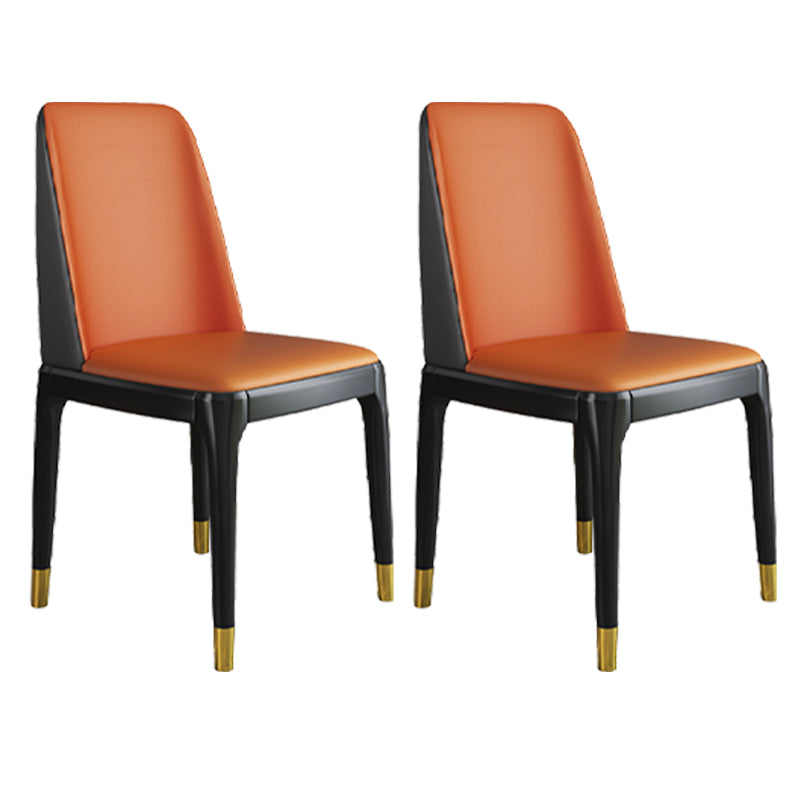 Silla de comedor de madera de estilo escandinavo Silla de comedor con respaldo sólido sin brazos