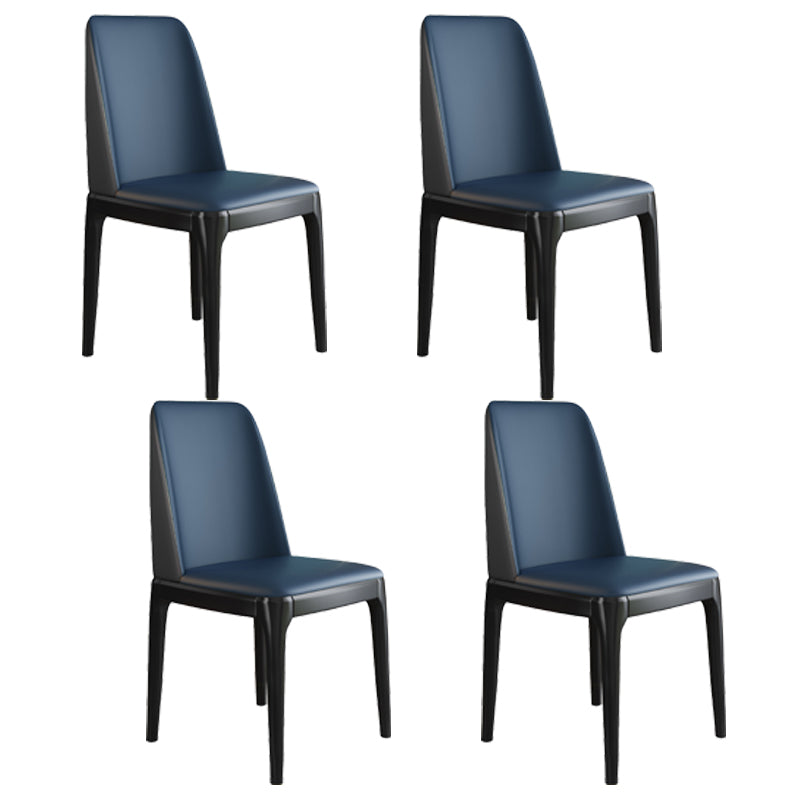 Silla de comedor de madera de estilo escandinavo Silla de comedor con respaldo sólido sin brazos