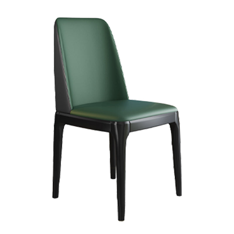Silla de comedor de madera de estilo escandinavo Silla de comedor con respaldo sólido sin brazos