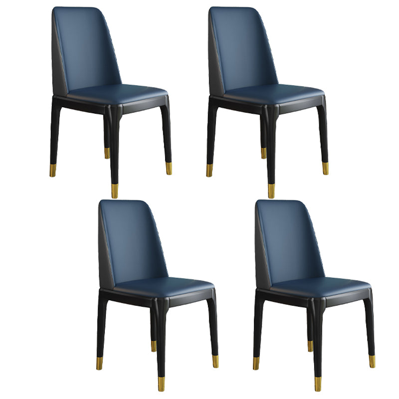 Silla de comedor de madera de estilo escandinavo Silla de comedor con respaldo sólido sin brazos