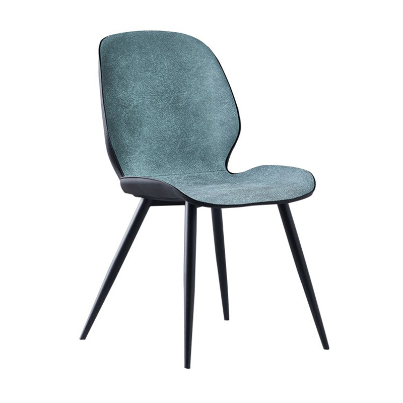 El cuero contemporáneo que cena la silla sin brazos del Wingback de las sillas con las piernas del metal para el restaurante