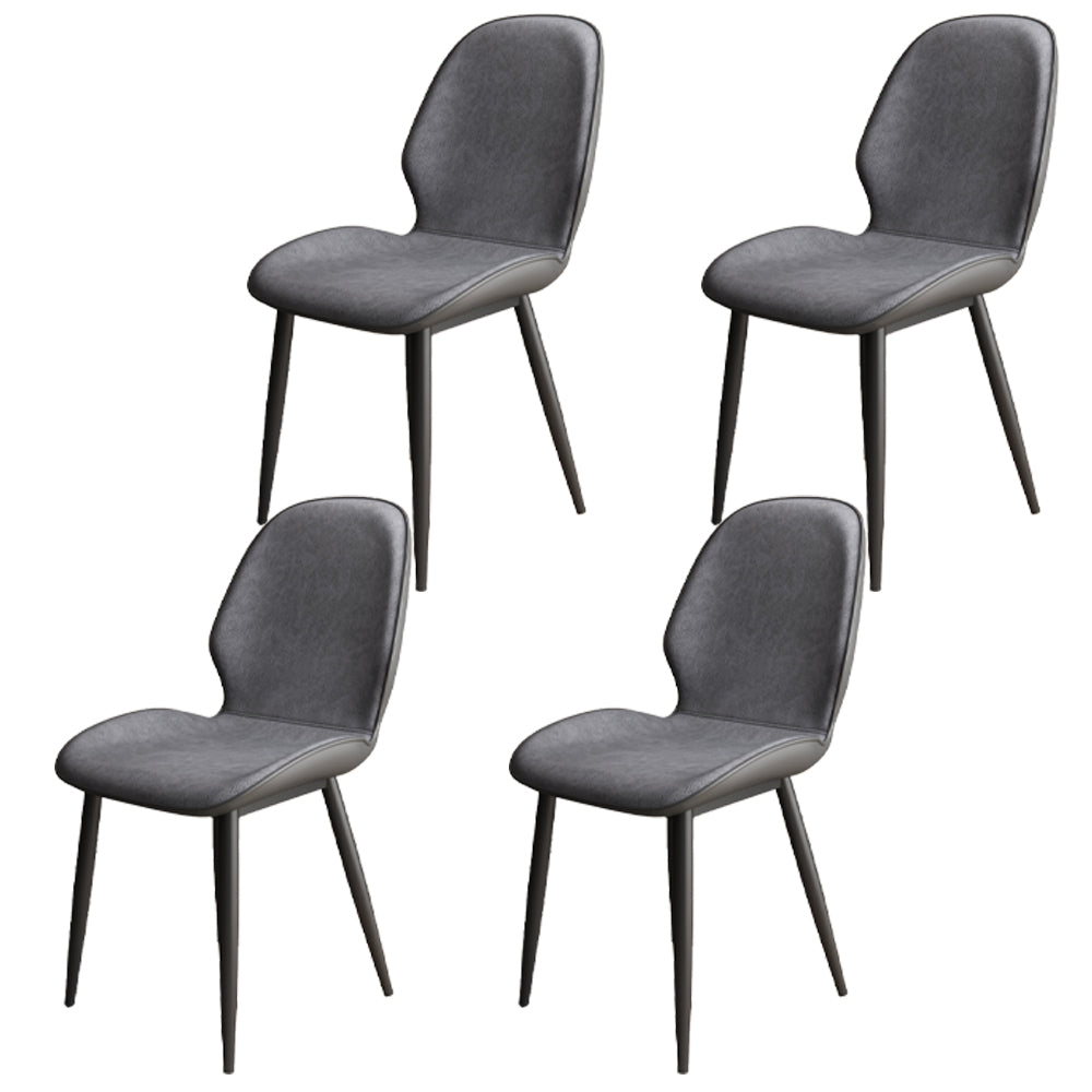 La salle à manger contemporaine en métal préside les chaises sans bras de salle à manger en cuir d'unité centrale pour l'usage d'intérieur