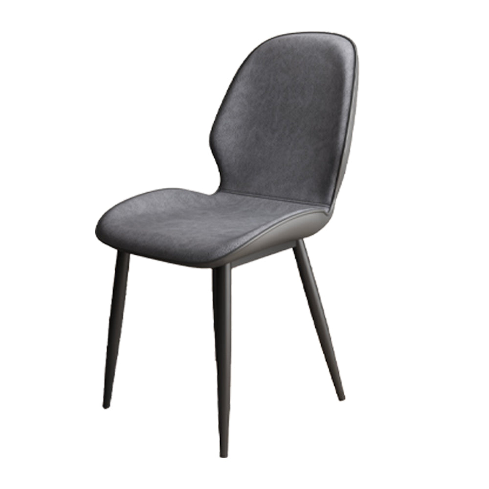 La salle à manger contemporaine en métal préside les chaises sans bras de salle à manger en cuir d'unité centrale pour l'usage d'intérieur