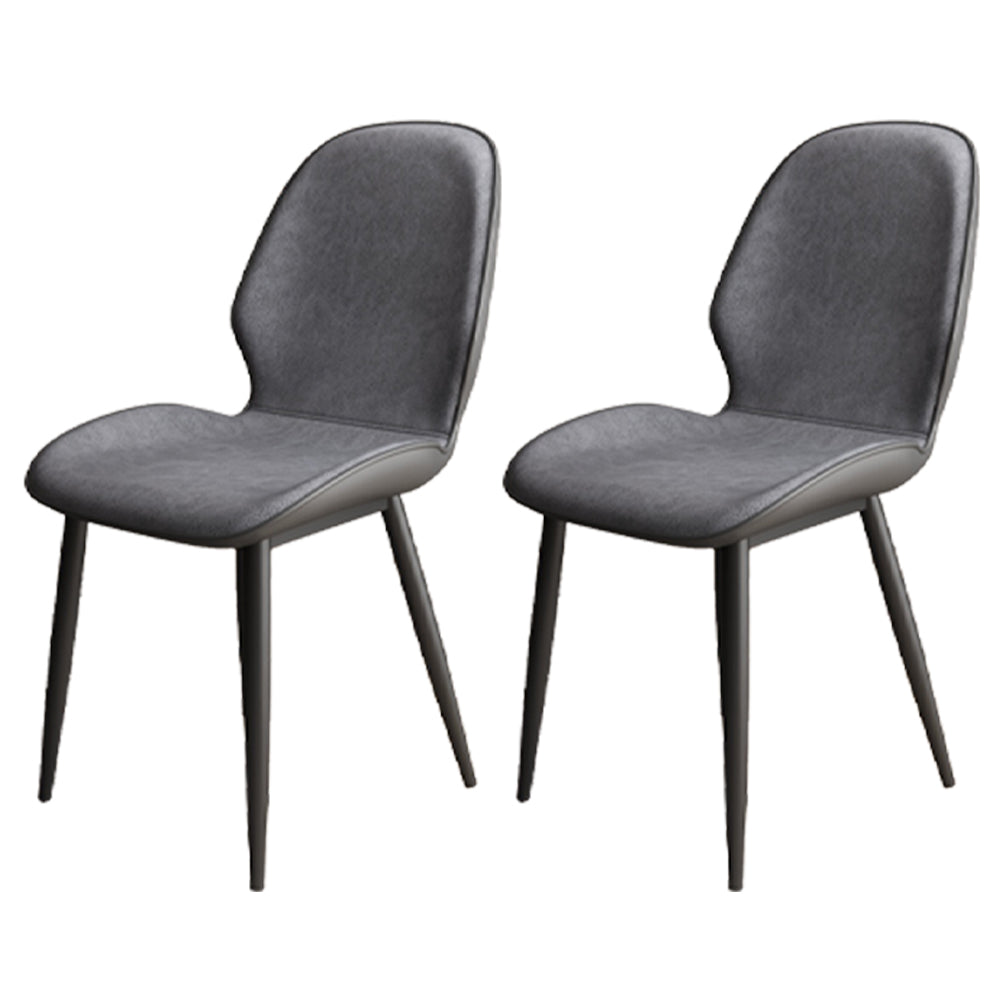 La salle à manger contemporaine en métal préside les chaises sans bras de salle à manger en cuir d'unité centrale pour l'usage d'intérieur