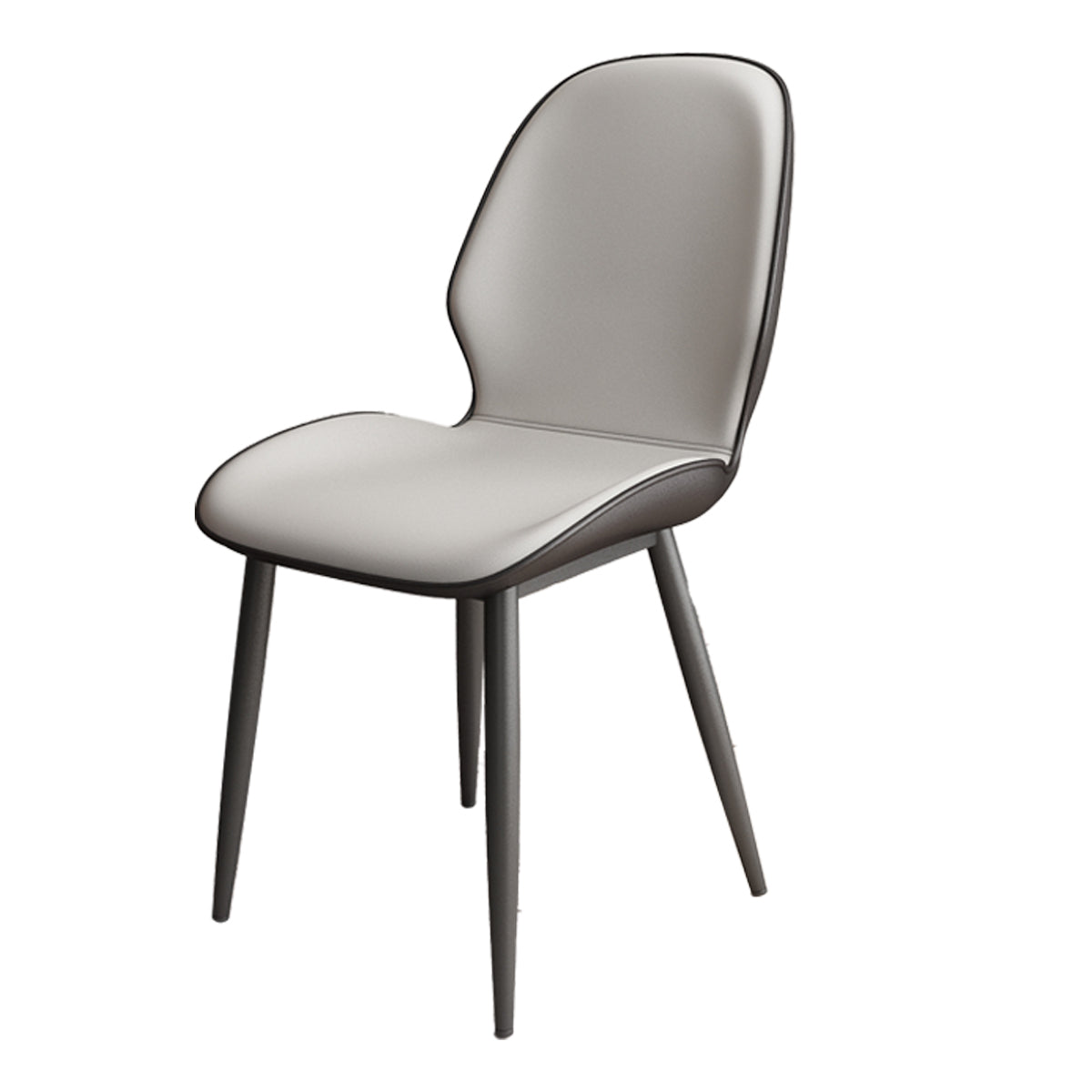 La salle à manger contemporaine en métal préside les chaises sans bras de salle à manger en cuir d'unité centrale pour l'usage d'intérieur