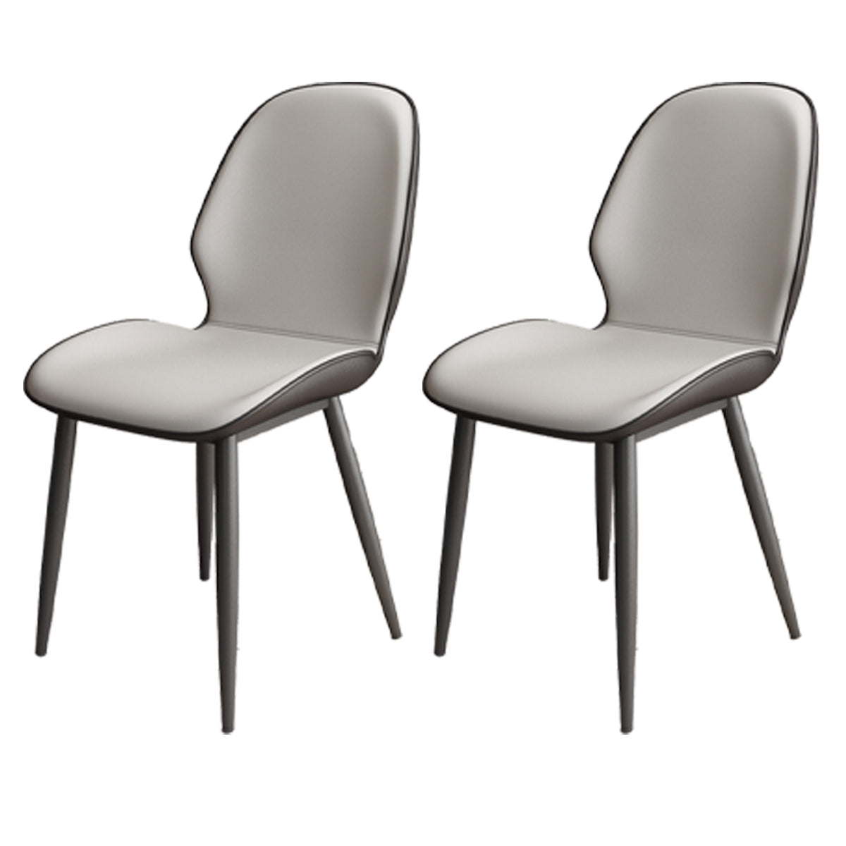 La salle à manger contemporaine en métal préside les chaises sans bras de salle à manger en cuir d'unité centrale pour l'usage d'intérieur