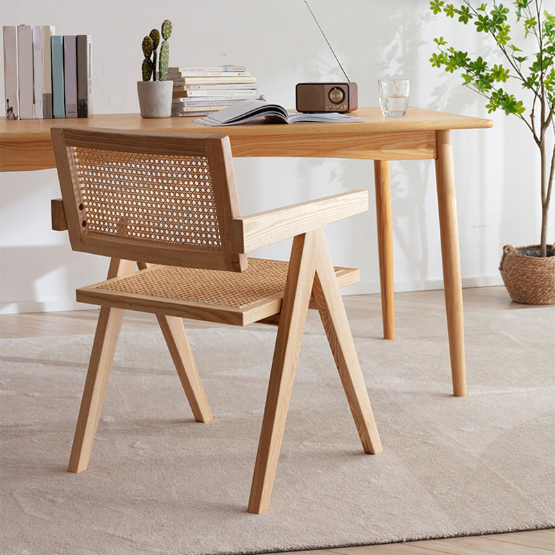Sillas de madera de roble de estilo moderno, sillón con respaldo abierto para cocina y comedor