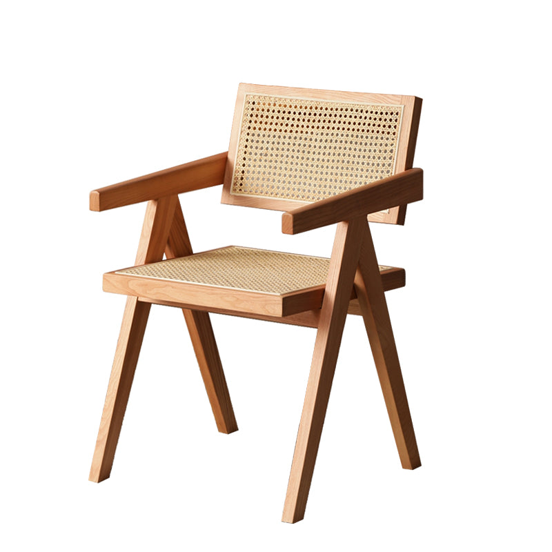 Sillas de madera de roble de estilo moderno, sillón con respaldo abierto para cocina y comedor