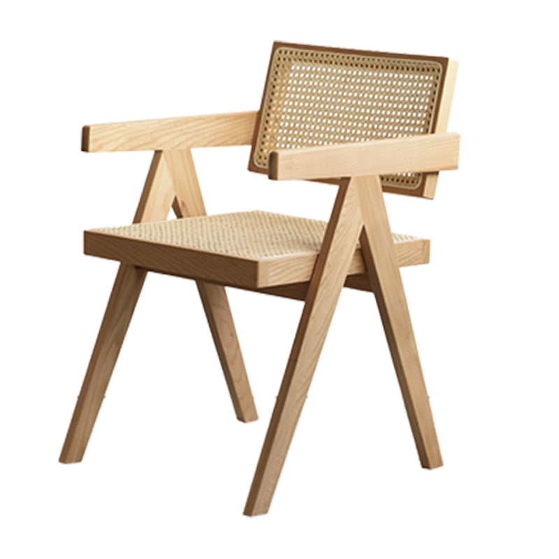 Sillas de madera de roble de estilo moderno, sillón con respaldo abierto para cocina y comedor