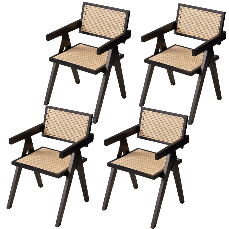 Sillas de madera de roble de estilo moderno, sillón con respaldo abierto para cocina y comedor