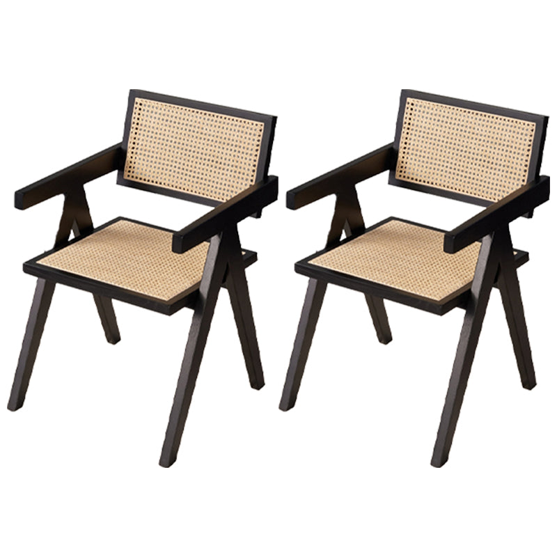 Sillas de madera de roble de estilo moderno, sillón con respaldo abierto para cocina y comedor
