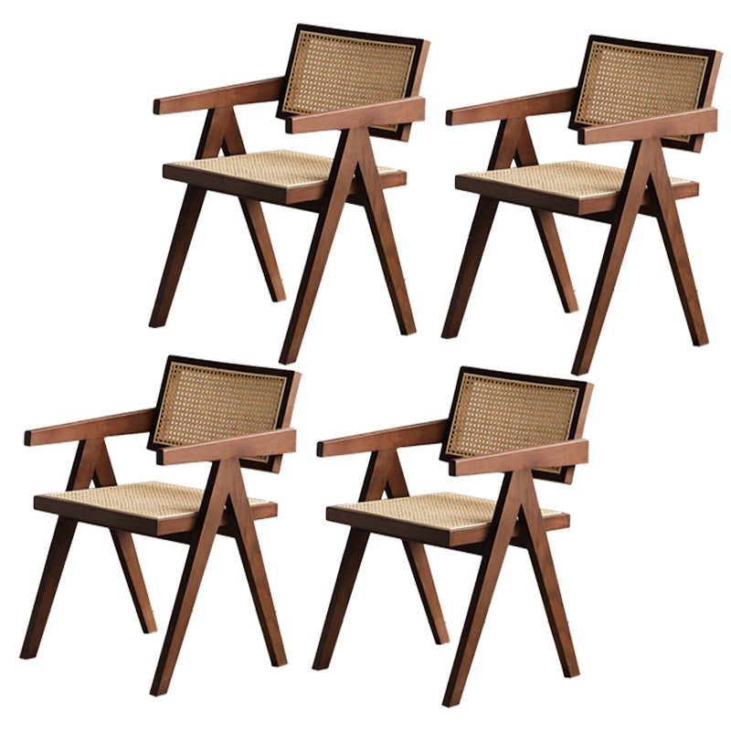 Sillas de madera de roble de estilo moderno, sillón con respaldo abierto para cocina y comedor