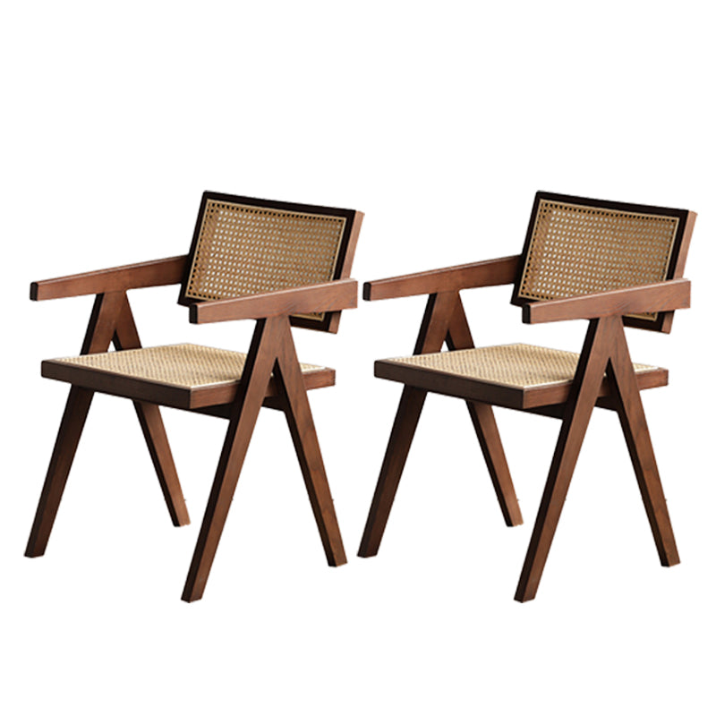 Sillas de madera de roble de estilo moderno, sillón con respaldo abierto para cocina y comedor